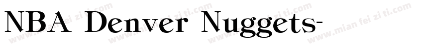 NBA Denver Nuggets字体转换